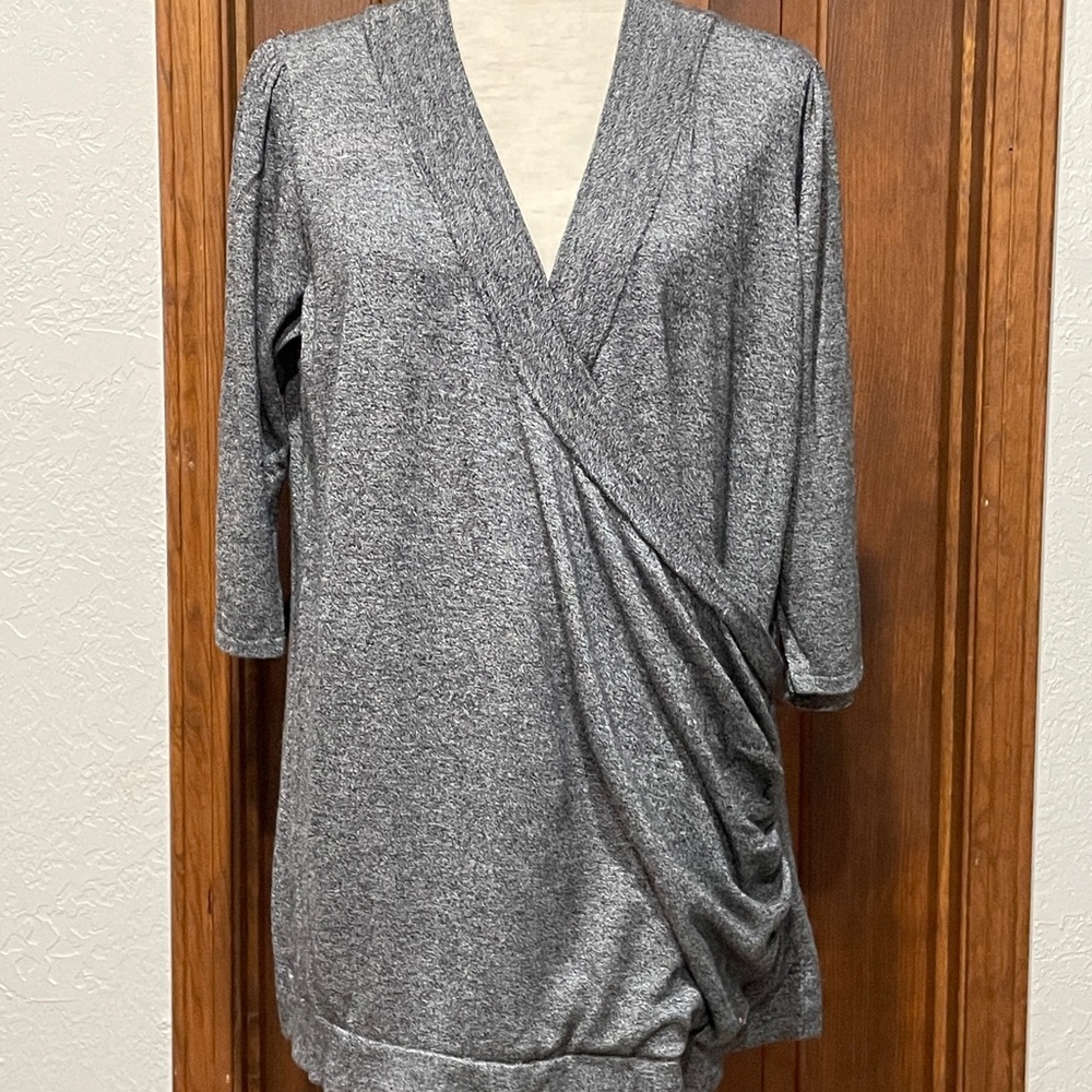 Maurice’s Gray Rouched Sweater Sz 1x